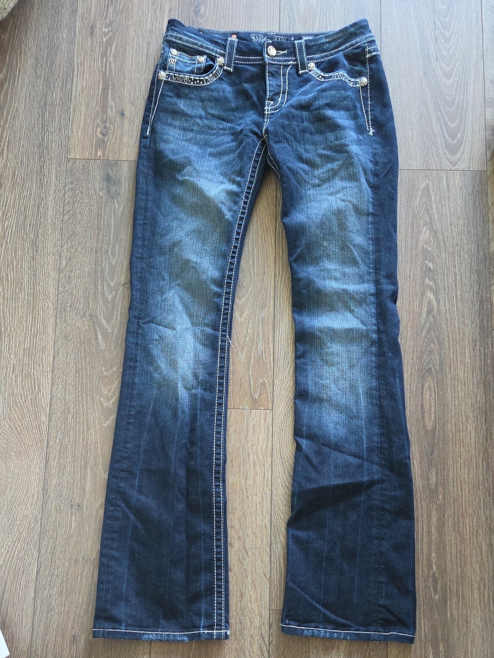 Miss Me Women's Dark Blue Easy Bootcut Jeans